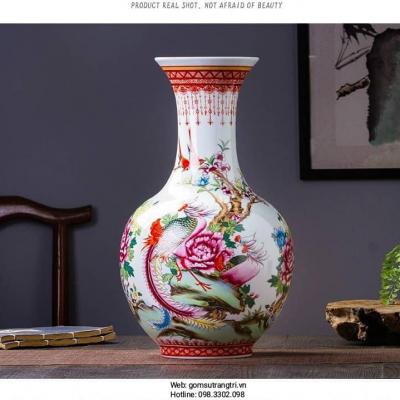 BÌNH VẼ TAY HỌA TIẾT PHƯỢNG HOÀNG